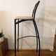 Lot de 2 chaises de bar noires - Design moderne