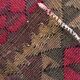 Burgundy Geometric Tribal Kilim Runner Rug, 80x342Cm