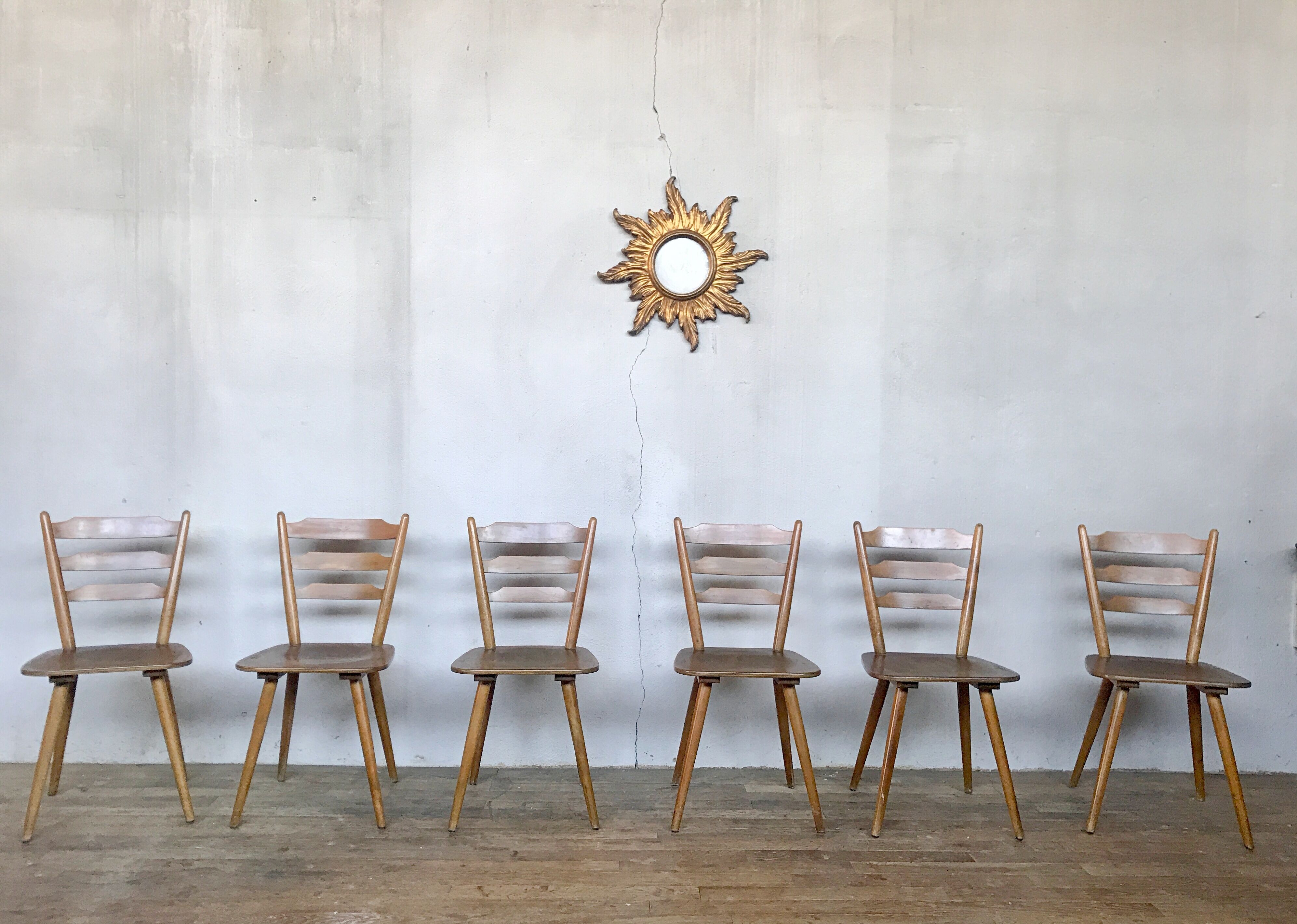 66 Scandinavian chairs or vintage wooden bistro