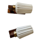 Pair of Scandinavian sconces in brass and opaline teak