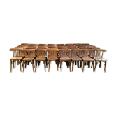 Lot de 40 chaises de bistrot en bois