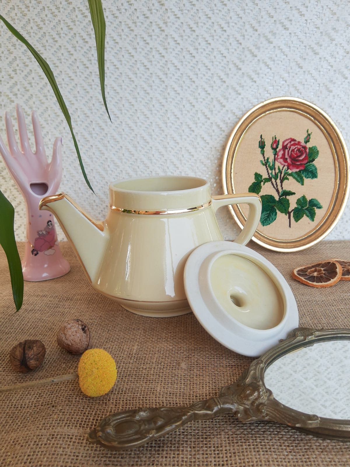 Old vintage ceramic tea and coffee maker