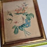 Original framed drawing from the beginning of the 19th century inspired by the work of Pierre-Joseph Redouté