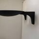 Pair of vintage wall lights, matte black metal, Germany 1970s