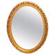 Decorative oval mirror with a floral frame, Italy, 1960s.