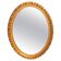 Decorative oval mirror with a floral frame, Italy, 1960s.
