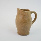 Small brown stoneware pitcher