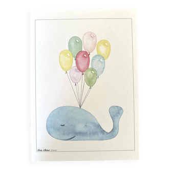 Whale illustration a3