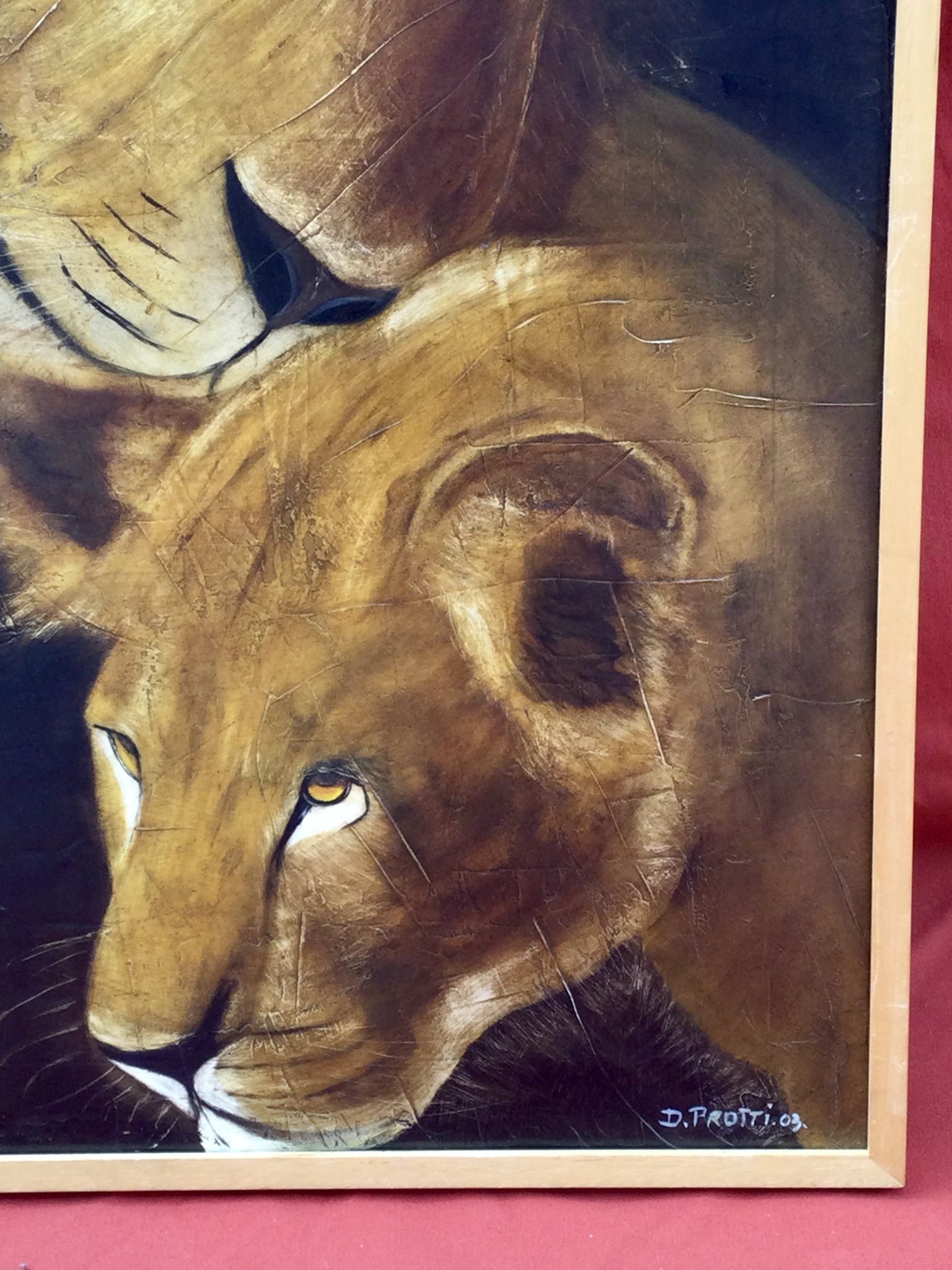 Huile sur toile "Avant la sieste" par Dominique PROTTI-BARAIZE