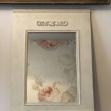 Old overmantel mirror