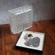 Glass square ceiling light by Erco 1970