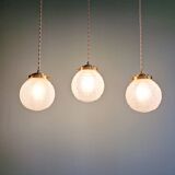 Art Deco satin glass pendant/lamp (5 available)