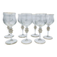 Set of 7 Galo crystal wine glasses