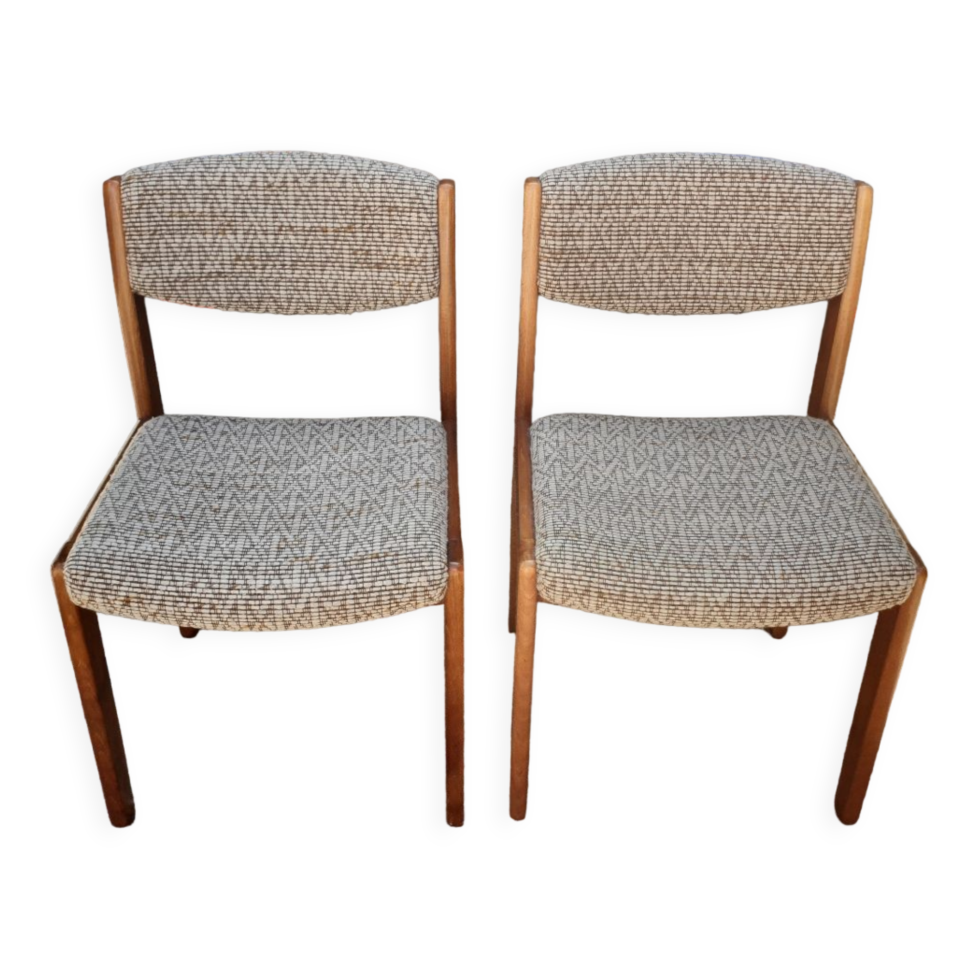 Pair of Scandinavian wool chairs