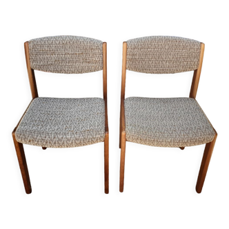 Pair of Scandinavian wool chairs