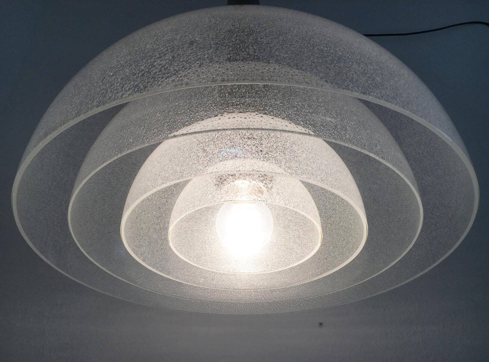 Suspension en Verre LT 338 par Carlo Nason pour Mazzega, Italie 1960