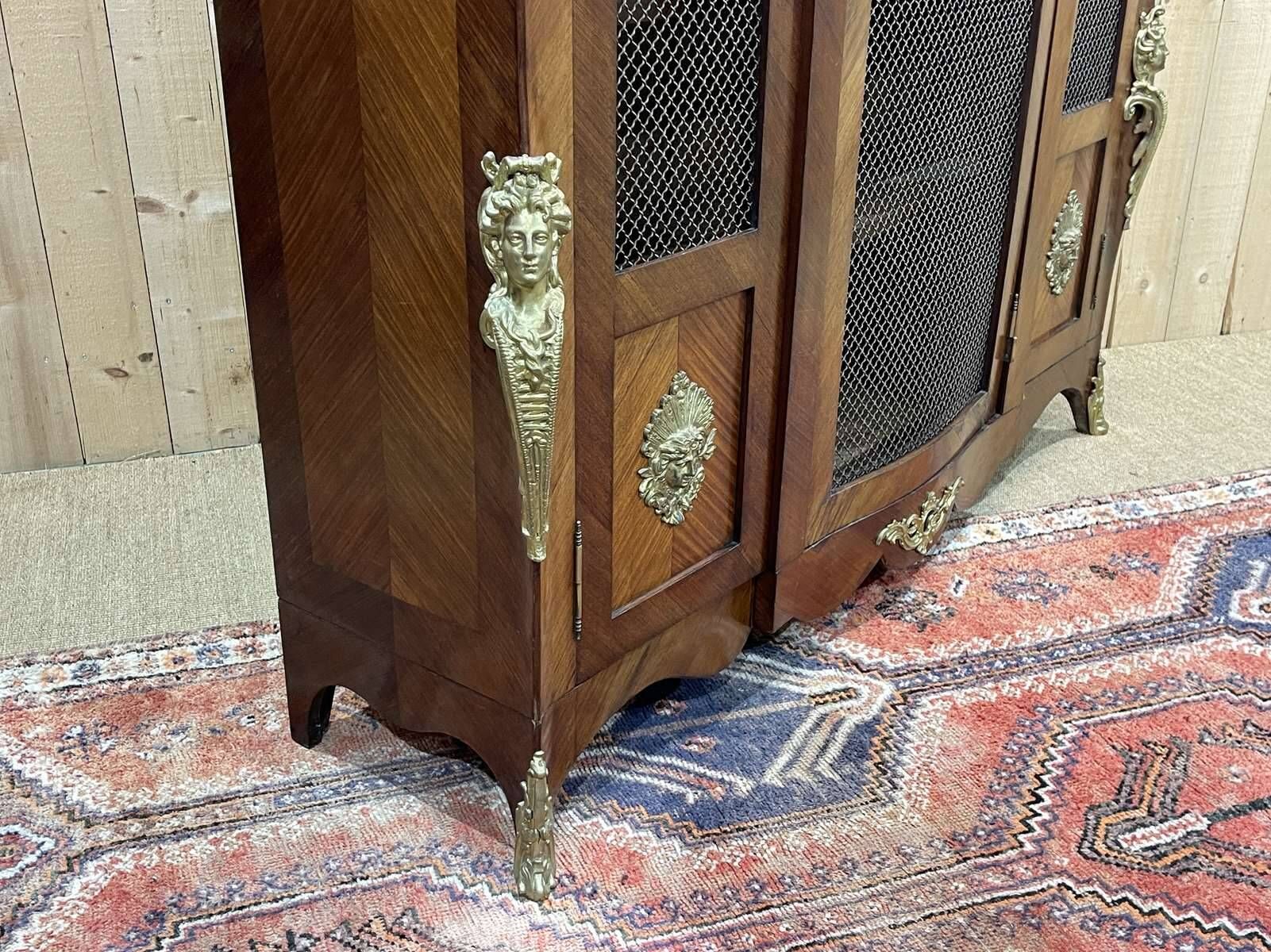 Late 19th century Regency style bookcase in rosewood and oak, removable