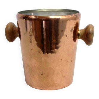 Small copper and teak ice bucket
