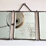 Triptych barber mirrors circa the 1930s 60x25cm