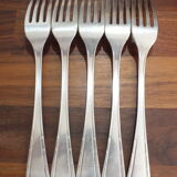 Set of 5 forks and 5 tablespoons Christofle Alfenid