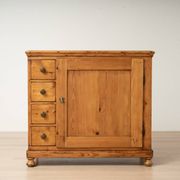 Cabinet Biedermeier en pin ancien avec 4 tiroirs