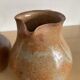 Trio of vintage stoneware jug vases