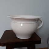 Enamelled earthenware pot with badonviller handle 30s