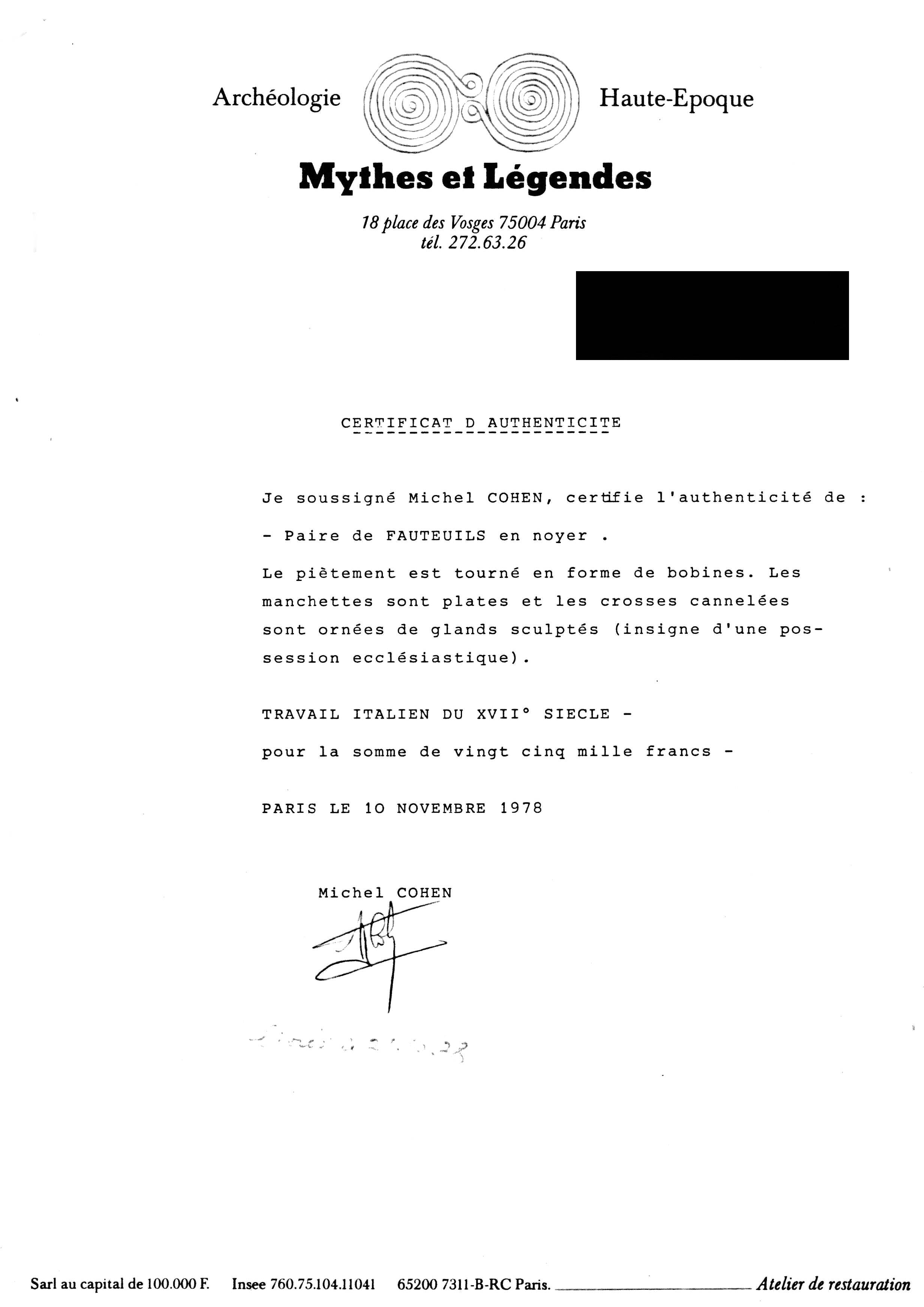 Pair of 17th century ecclesiastical armchairs, Italy, in walnut