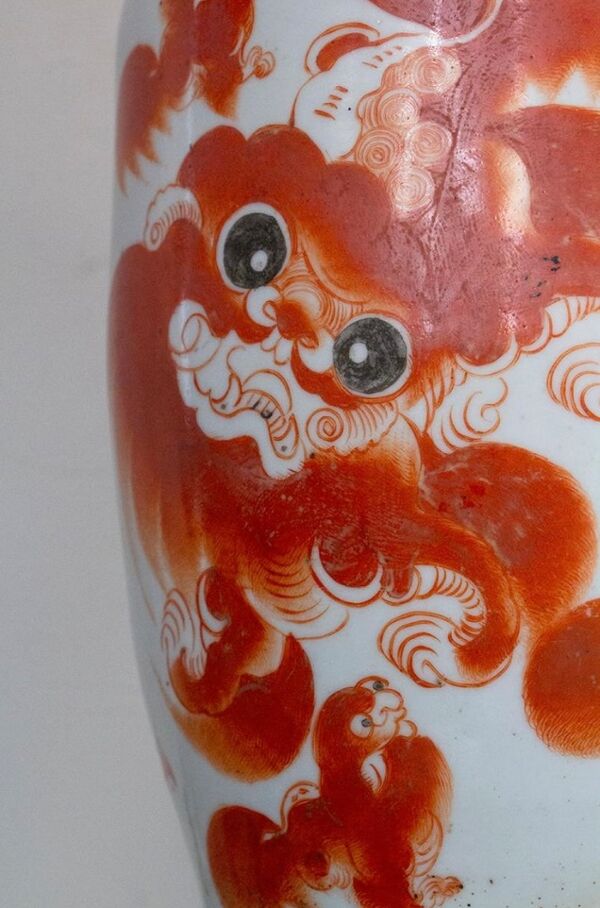 Vase balustre, Porcelaine Blanche, fin XIXème siècle