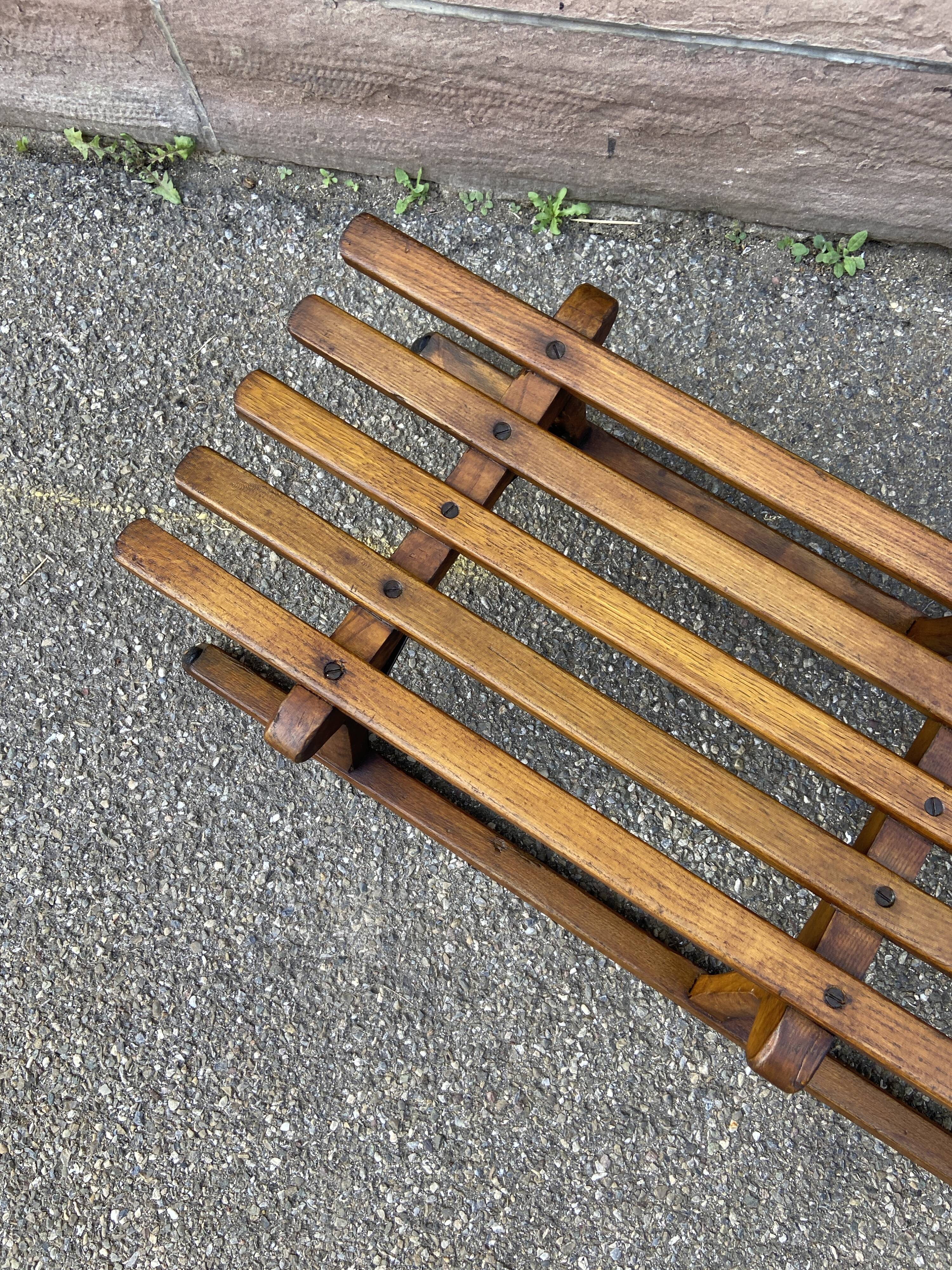 Antique sled toboggan Snow winter sport vintage
