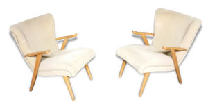 Paire de fauteuils zigzag