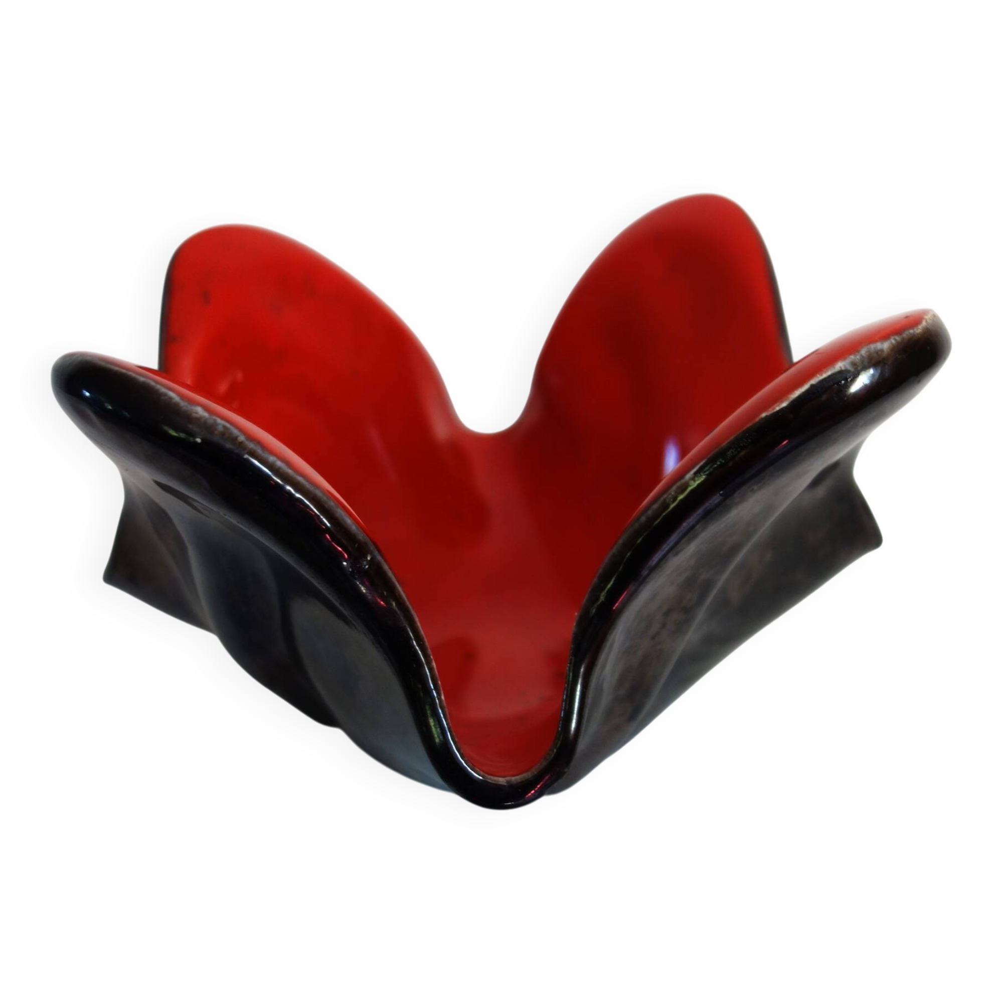 Ceramic handkerchief pocket empty vase from the 50s/60s France