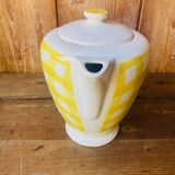 Old yellow teapot tablecloth