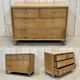 Nineteenth century Victorian chest of drawers in fir and glass buttons