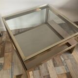 Table Basse « G » par Belgo Chrom plaqué Or 23kt