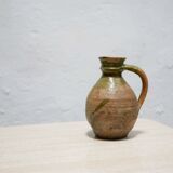 Old glazed terracotta jar
