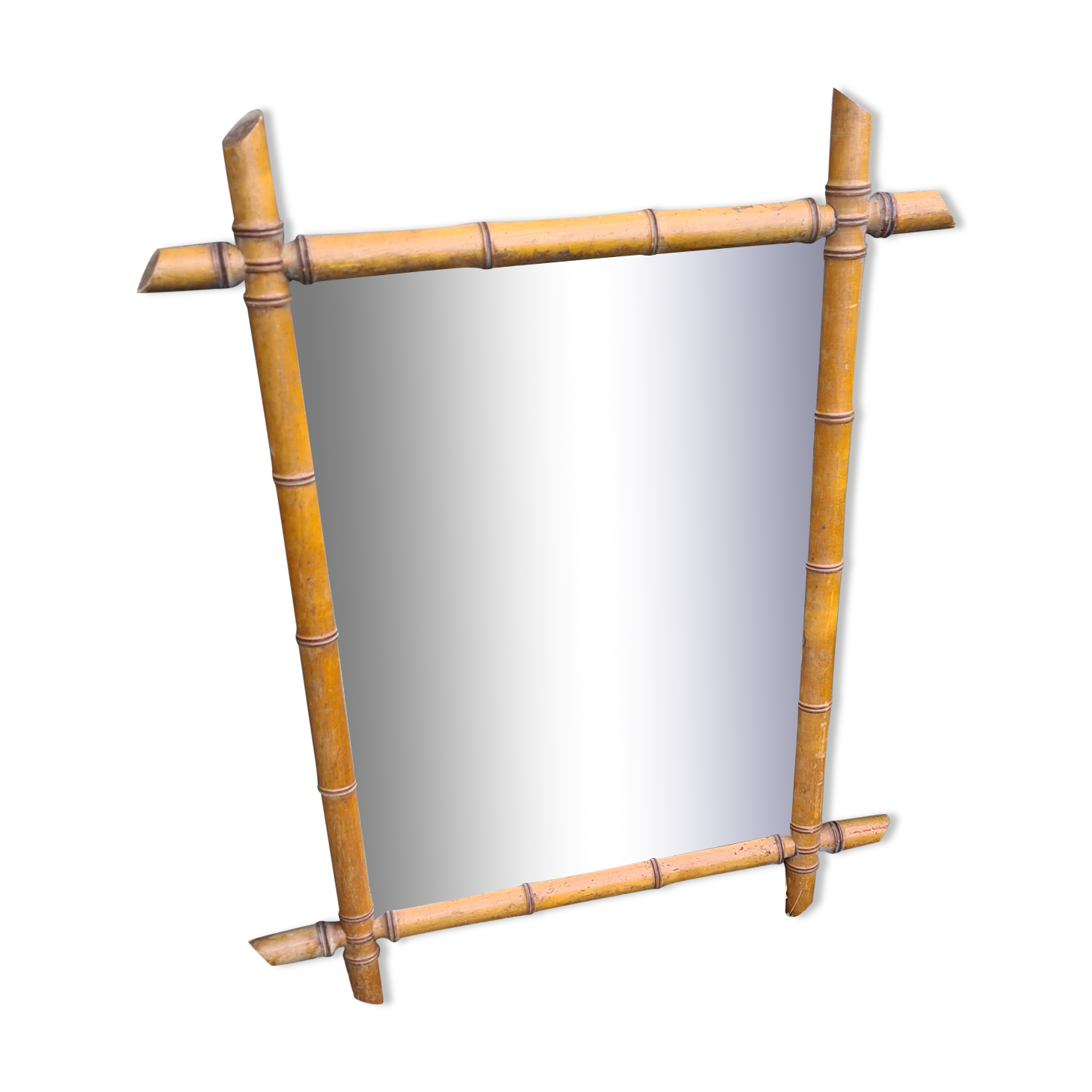 Ancient bamboo mirror 52x63cm