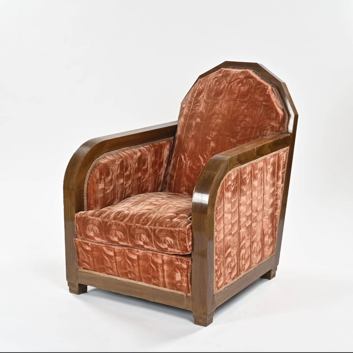 Art Deco work - armchair & ottoman