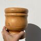 Small solid wood pot cache / vintage ethnic vase