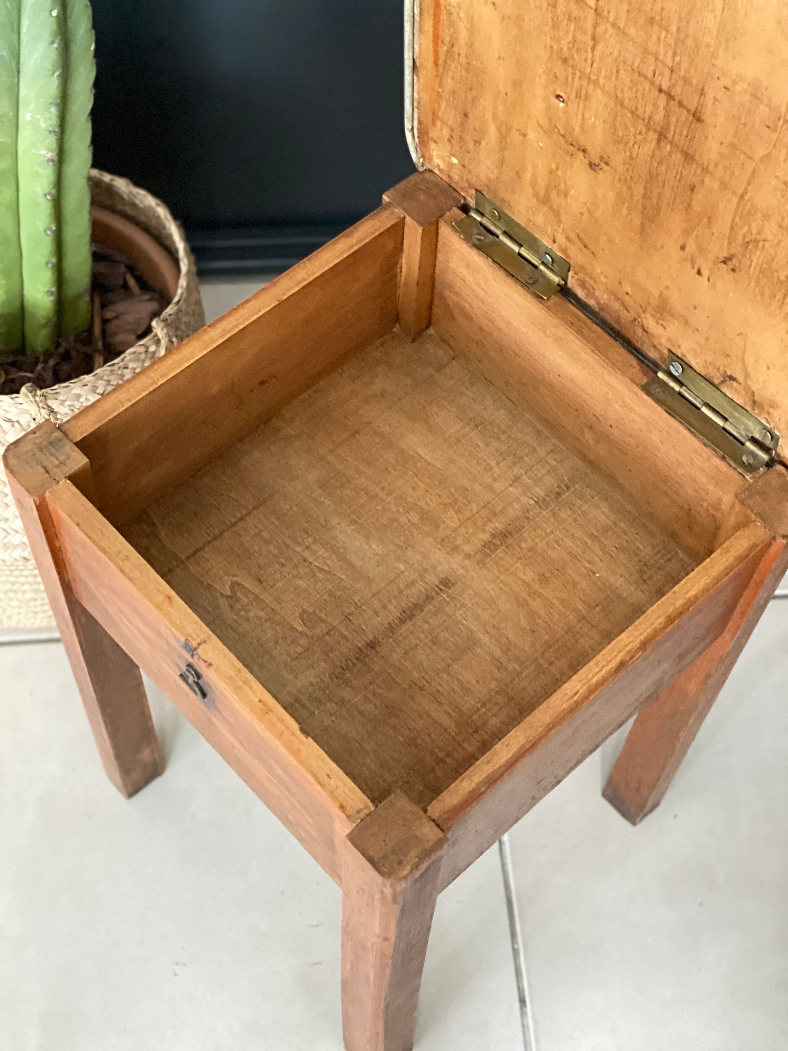 Wooden chest stool