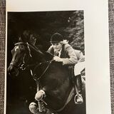 Photograph black and white silver print circa 1970 riding competition