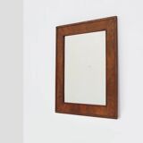Antique rectangular walnut wall mirror, France ca. 1880