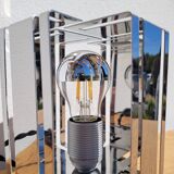 Vintage geometric chrome lamp 1970