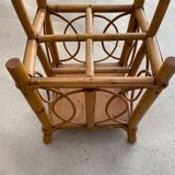 Rattan and bamboo bottle holder