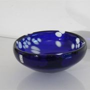 Scandinavian glass catchall from Bergdala glasbruk