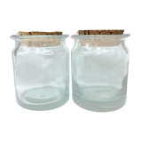 Pair jars green cork cork