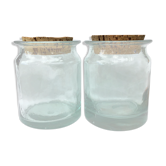 Pair jars green cork cork