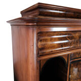 Bureau of polished walnut and mahogany, 1850s