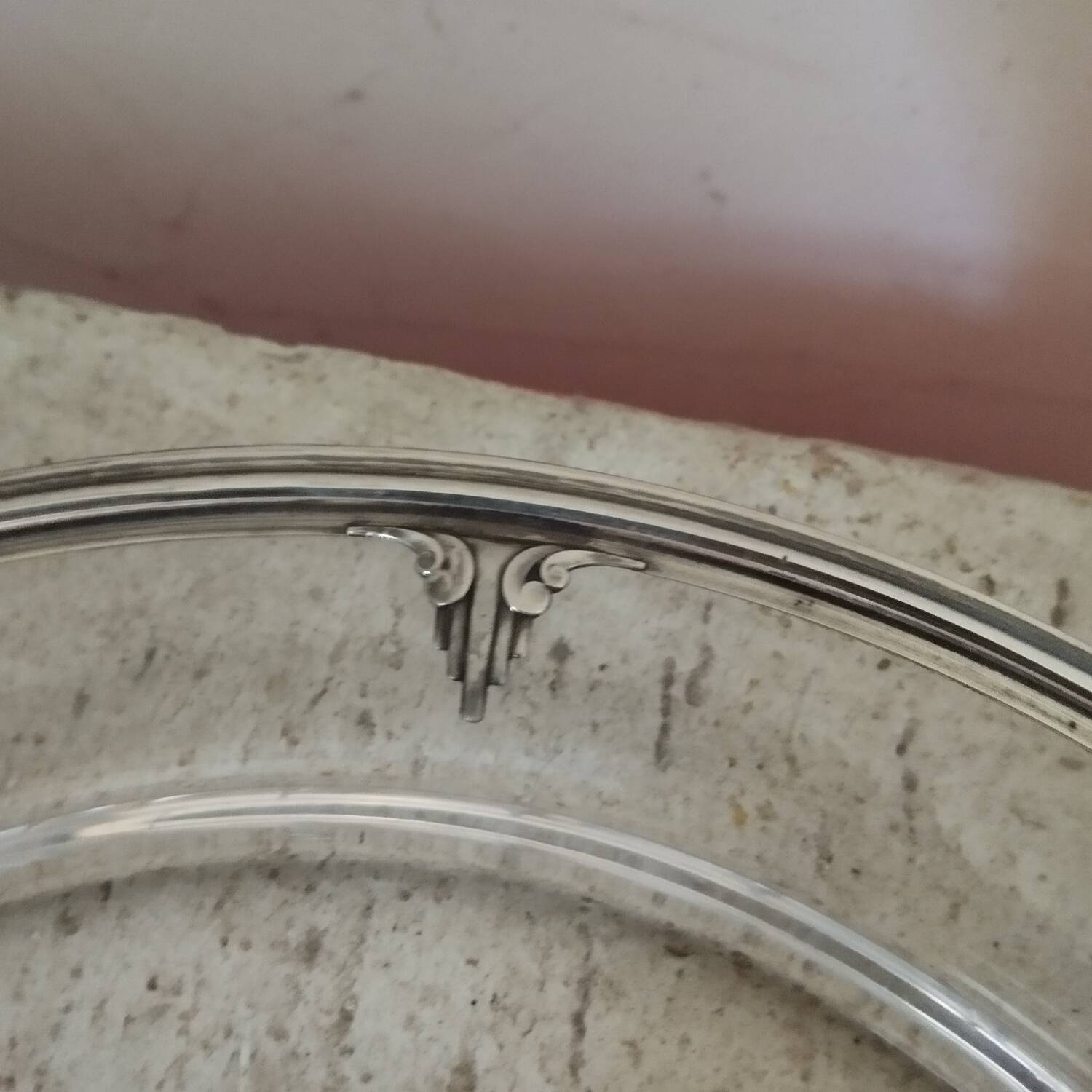 Solid silver crystal tray