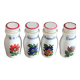 Lot de 4 pot à épices en opaline vintage
